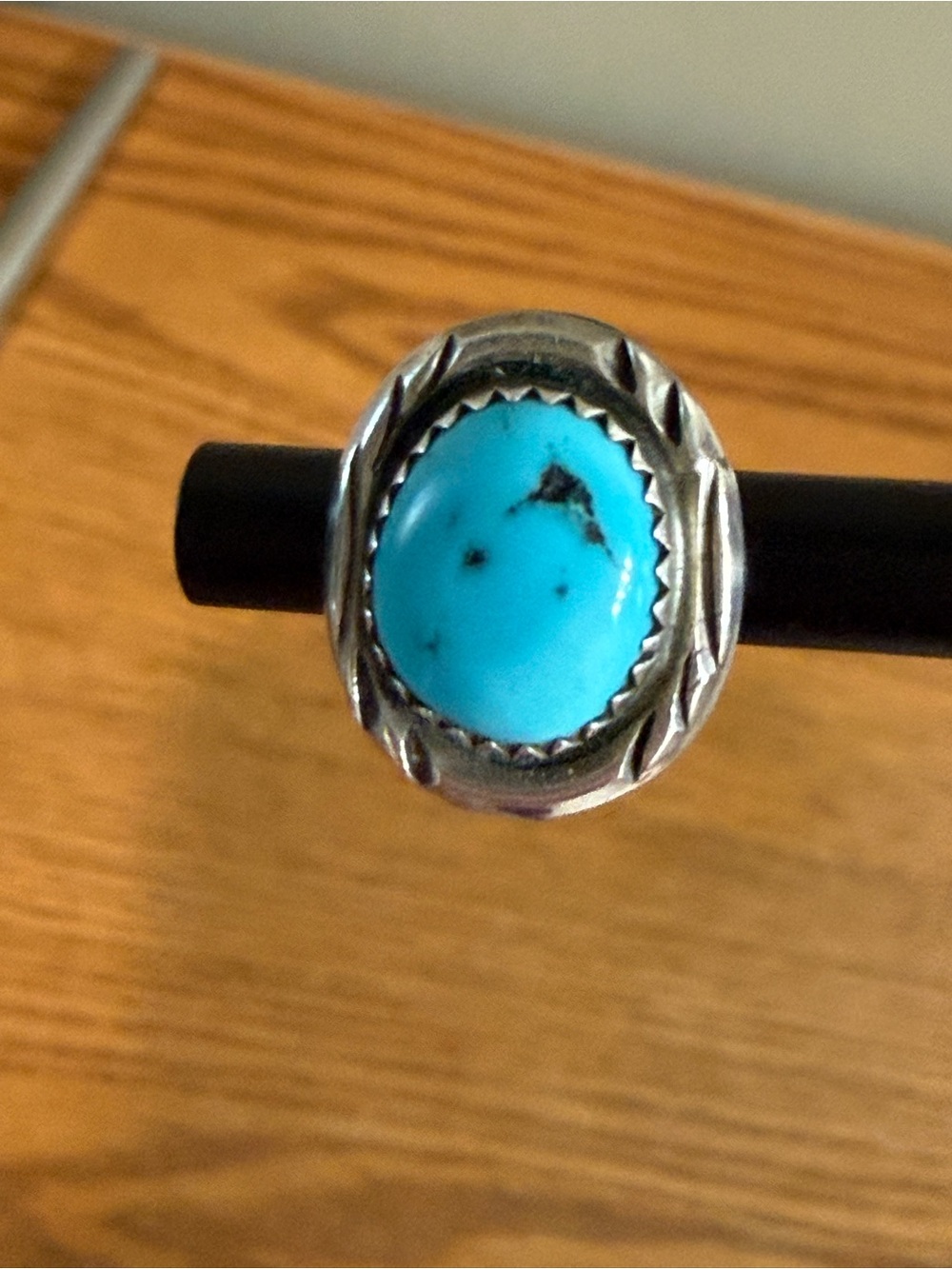 Vintage Navajo Sterling Silver Turquoise Earrings Native American Studs 6 grams - Picture 5 of 15